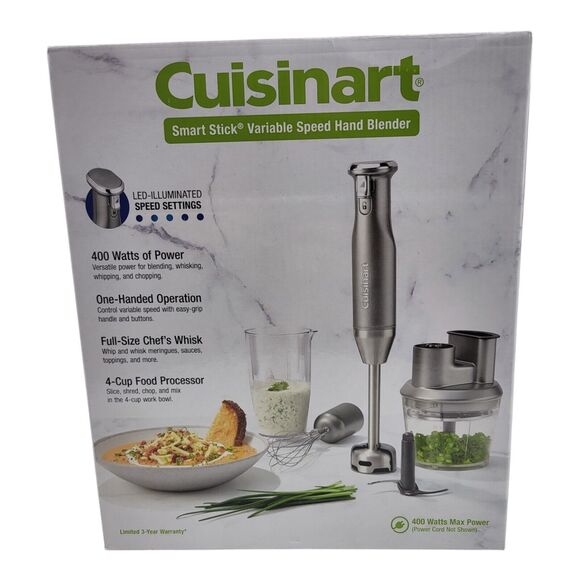 Cuisinart Smart Stick Variable Speed Hand Blender Food Processor HB-400pc NEW - Picture 4 of 5